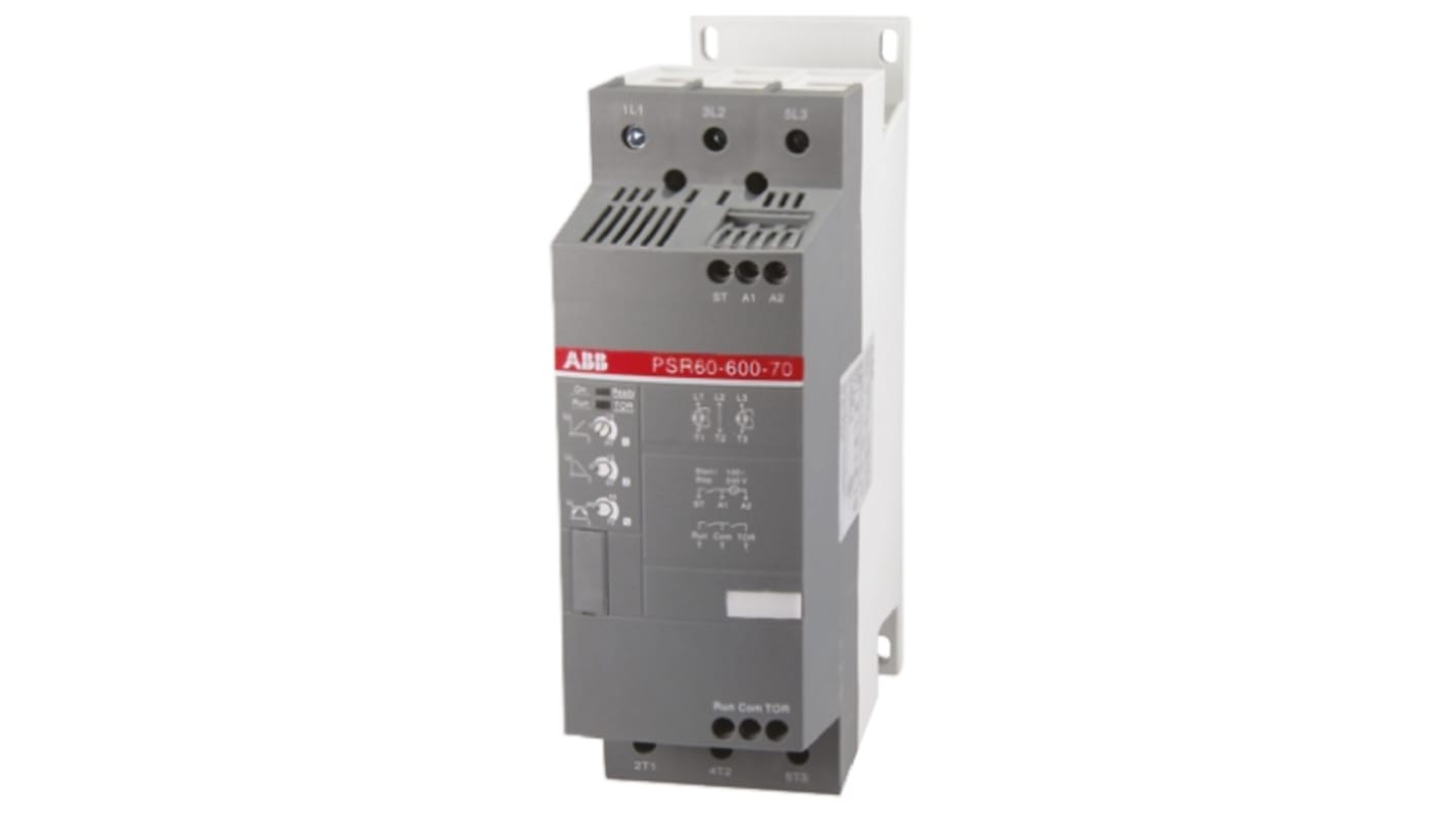 Arrancador suave ABB PSR, 105 A, 208 → 600 V ac, 55 kW, trifásico, IP10