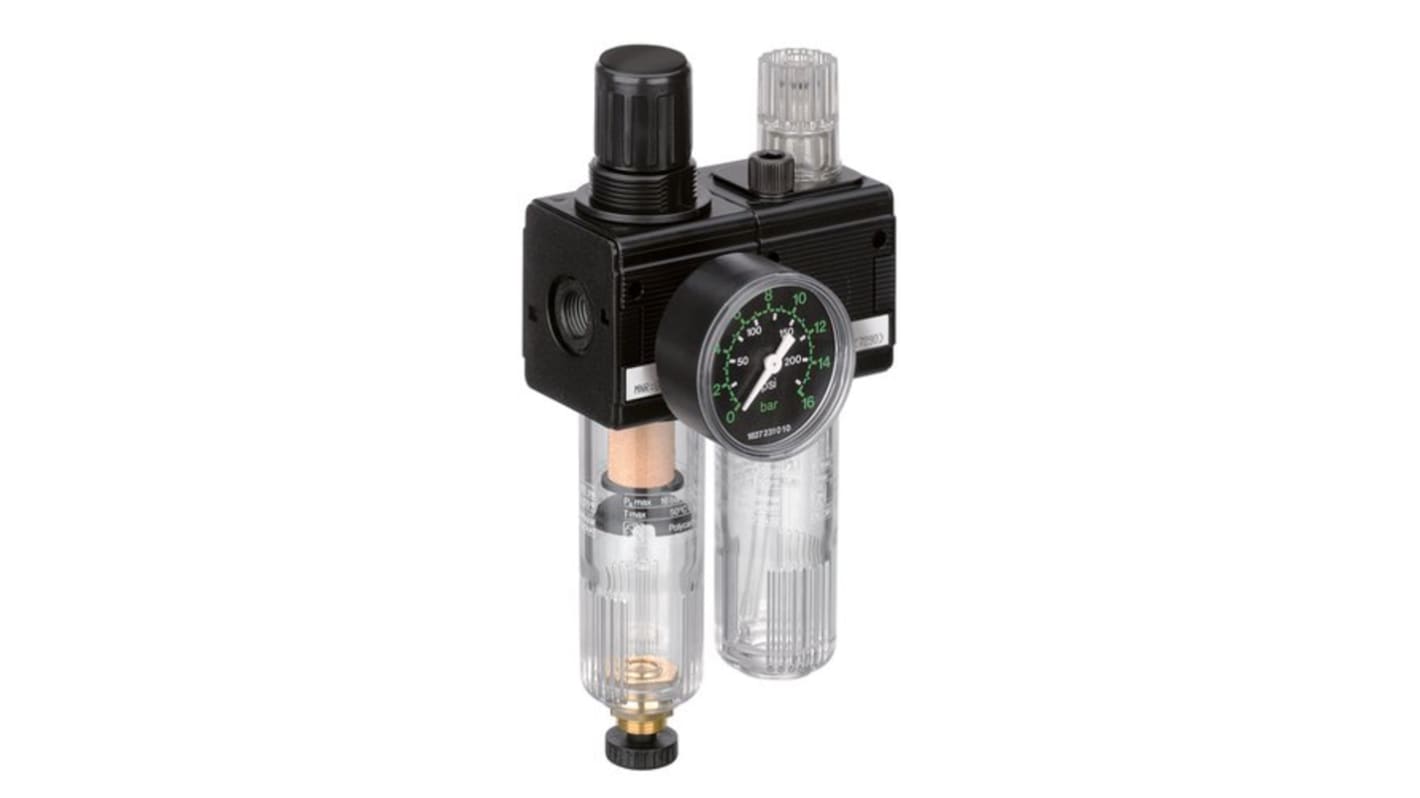 Filtro regulador EMERSON – AVENTICS serie NL4-ACD, G 1/2, grado de filtración 5μm, presión máxima 16bar, con purga