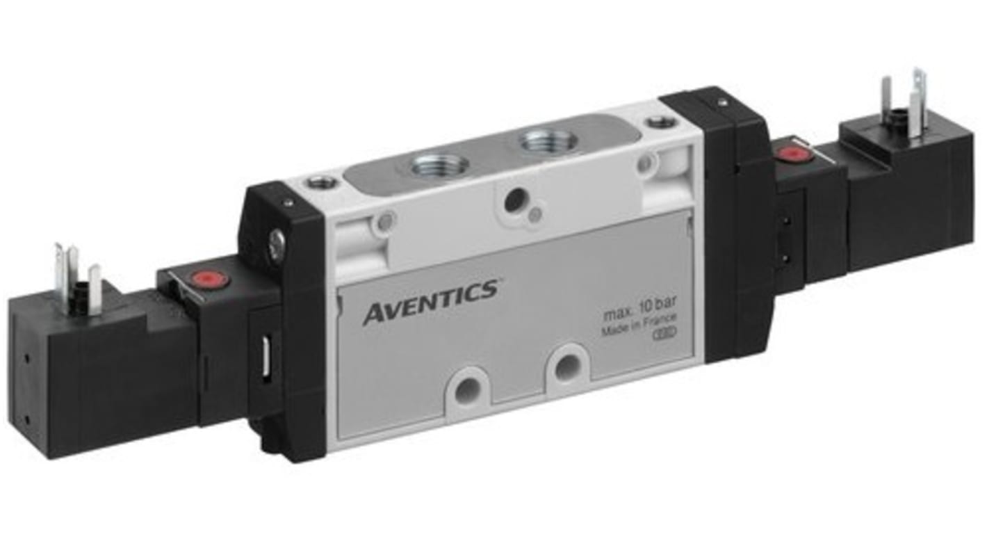 Electrodistributeur pneumatique EMERSON – AVENTICS serie TC08 fonction 5/2, Bobine/Assistée, G 1/8, 24V c.c.