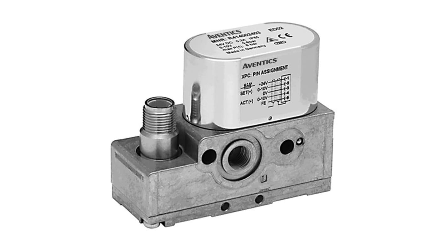 Electrodistributeur pneumatique EMERSON – AVENTICS serie ED02 fonction 3/3, Bobine/Bobine, G 1/8, 24V c.c.