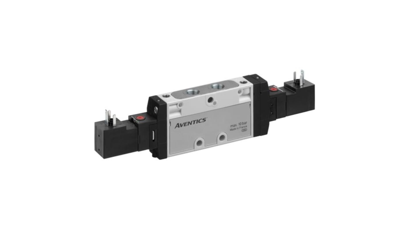 Electroválvula neumática EMERSON – AVENTICS, Serie TC08, Rosca G 1/8, Función 5/3, Piloto/Piloto, Colector, 700l/min