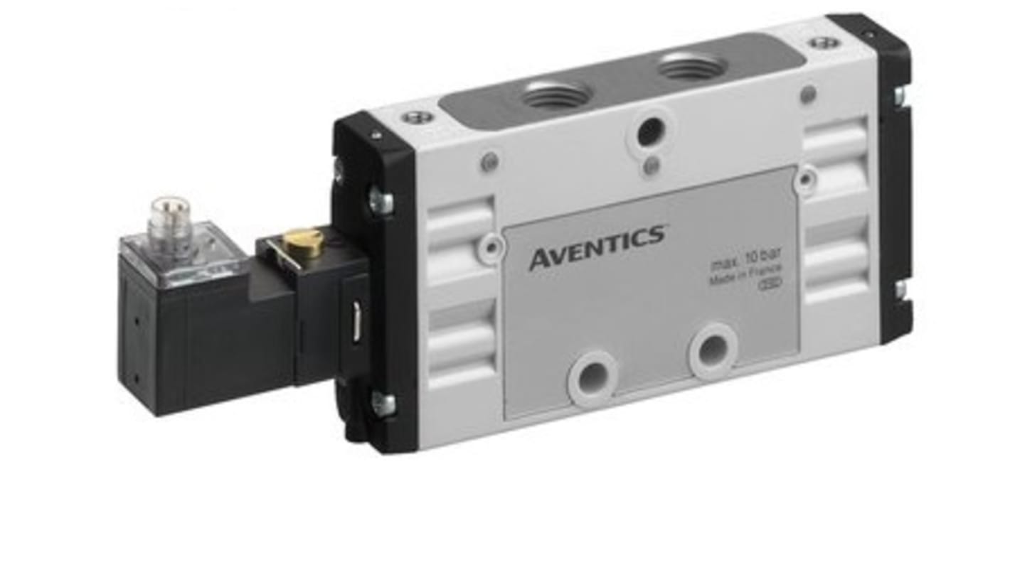 Elettrovalvole per pneumatica EMERSON – AVENTICS, G 1/4, funzione 5/2, azionamento Solenoide/Pilota, 24V cc