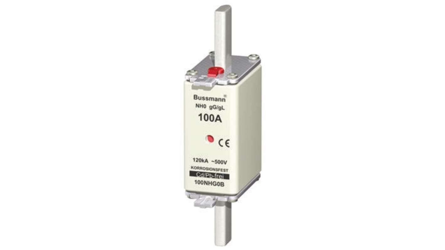 Eaton 100A Centred Tag Fuse, NH0, 500V ac