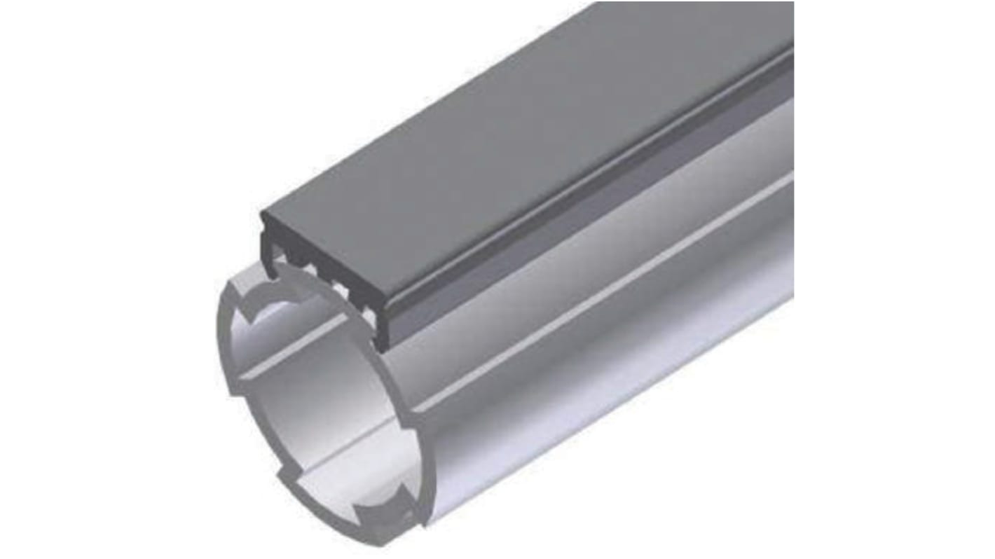 Perfil de cubrimiento Bosch Rexroth de PVC Gris de 2m, para usar con ranura de 10mm, perfil de 40 mm, 45 mm, 50 mm, 60