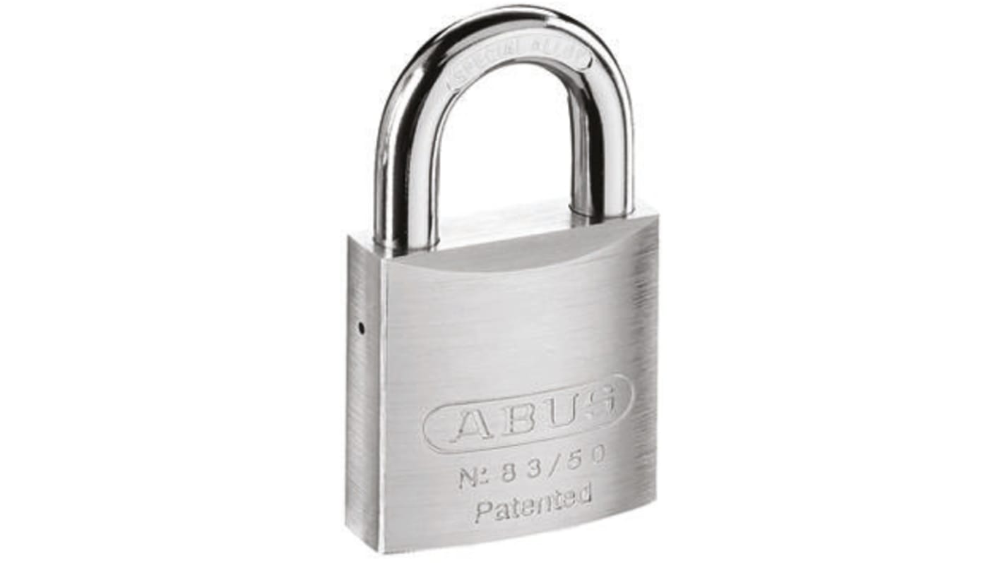 ABUS Stahl Vorhängeschloss mit Schlüssel Grau, Bügel-Ø 10mm x 26.5mm