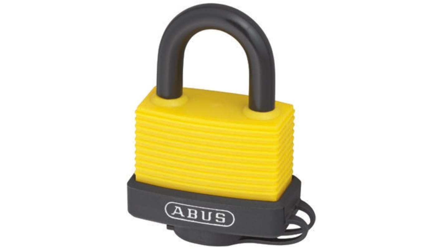 ABUS 安全用南京錠 アルミ、スチール 黄