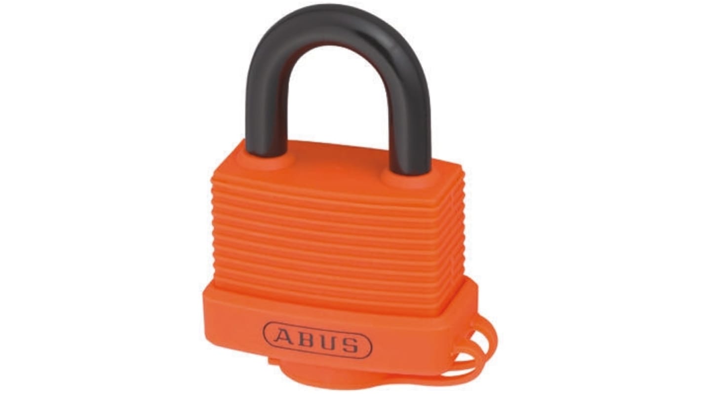 ABUS Aluminium, Stahl Vorhängeschloss mit Schlüssel Orange, Bügel-Ø 8mm x 24.5mm