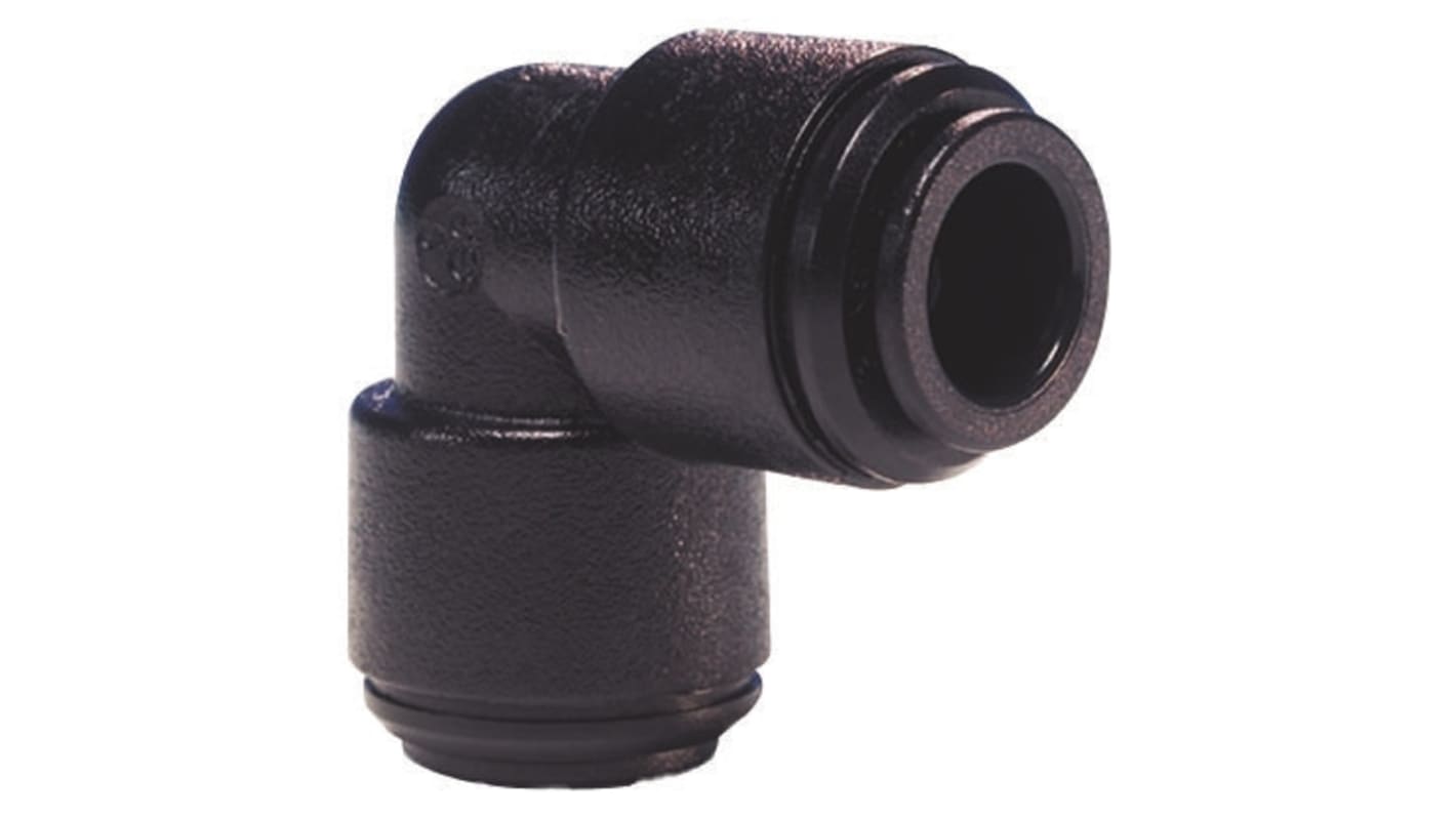 John Guest PM Series Elbow Tube-toTube Adaptor, Push In 4 mm to Push In 4 mm, Tube-to-Tube Connection Style