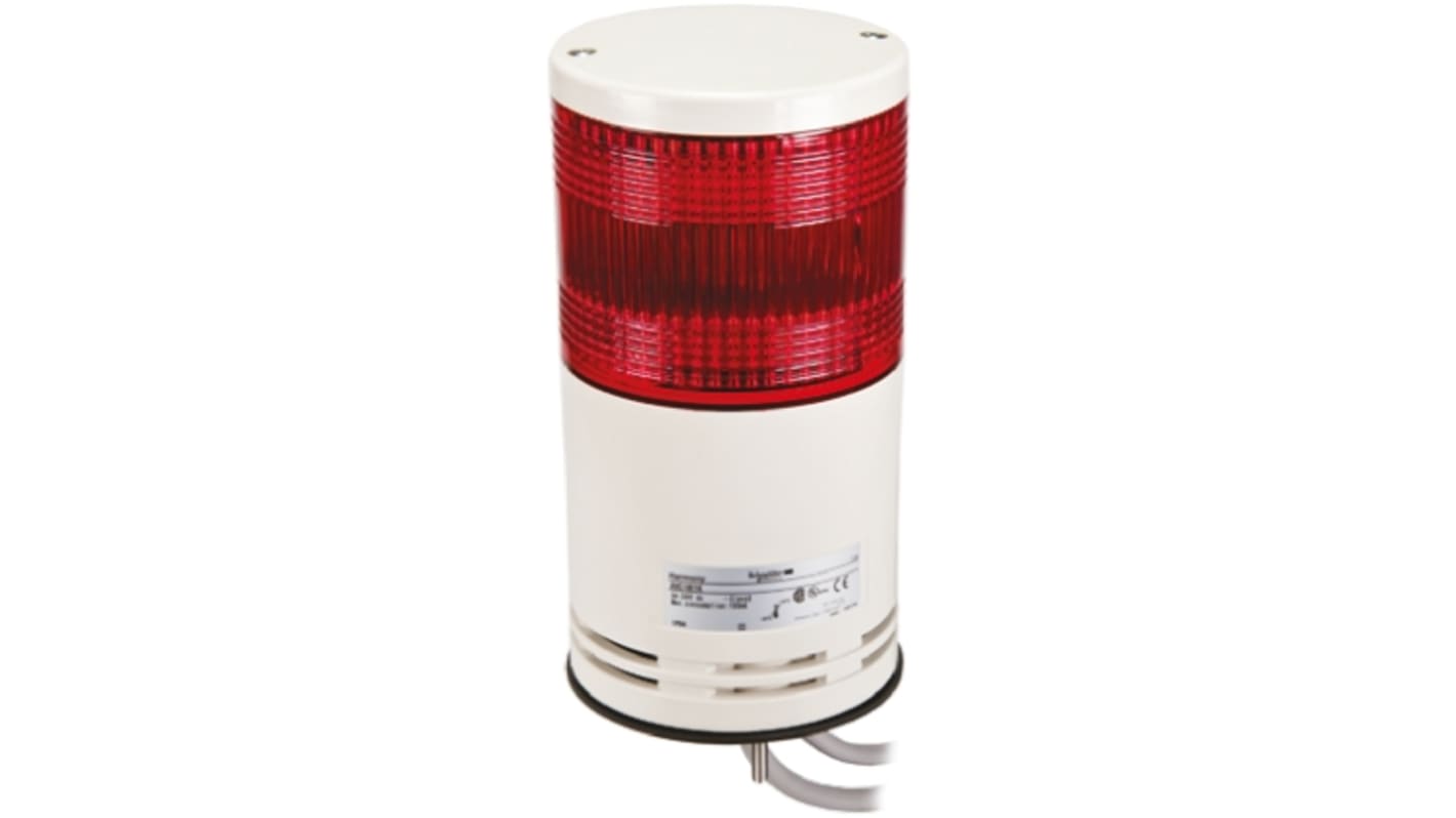 Schneider Electric Harmony XVC1 LED Signalturm -stufig Linse Rot LED Rot + Blitz, Dauer 216mm Multifunktion