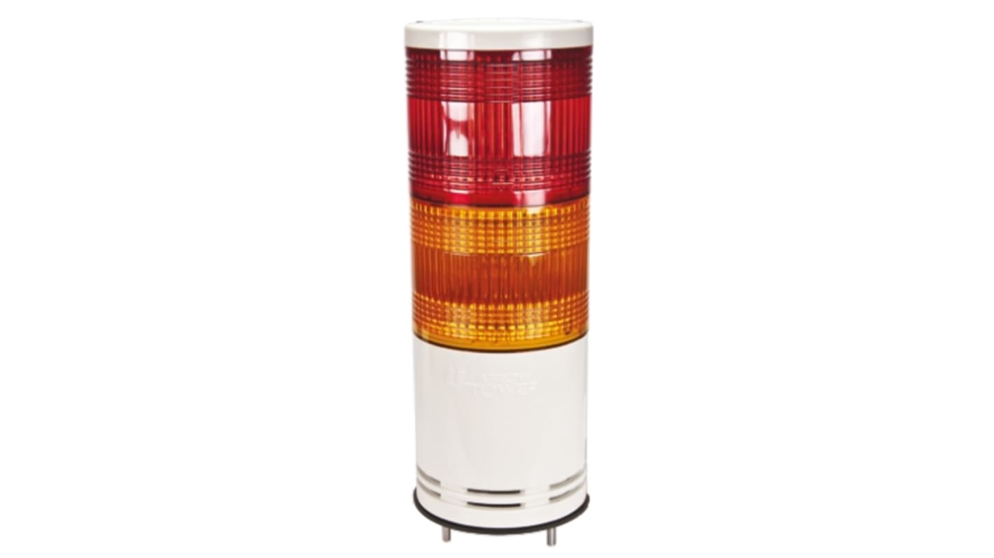 Colonnes lumineuses pré-configurées à LED Feu Flash, Fixe, Rouge / Ambre, série Harmony XVC1, 24 V c.c.