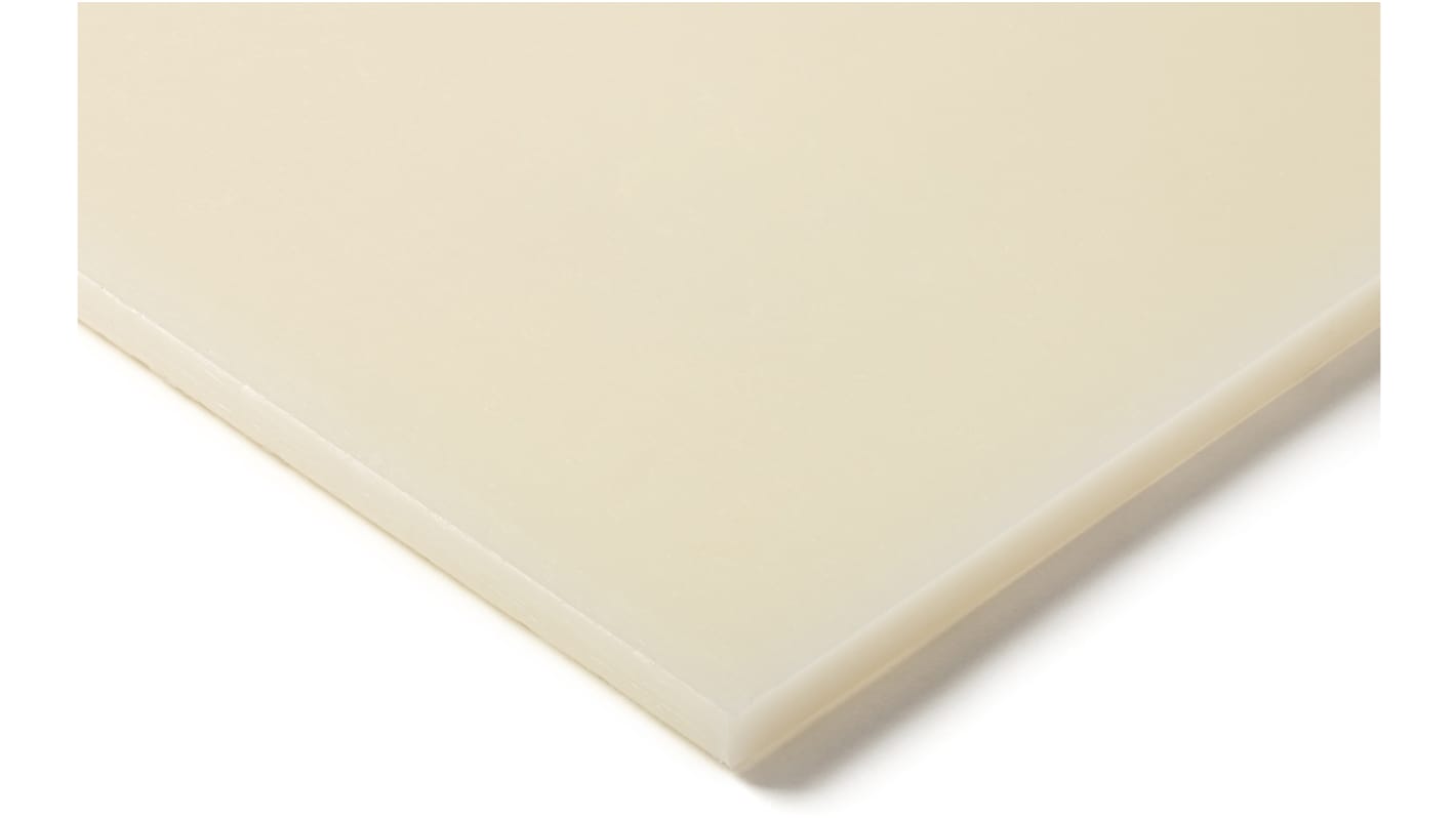 Foglio di plastica Tipo pieno RS PRO in PA, Naturale, 1000mm x 500mm x 25mm