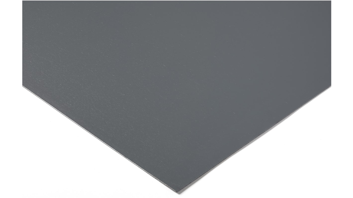 RS PRO PVC Kunststoffplatte, Grau, 9mm x 1000mm x 1000mm / 1.47g/cm³ bis +60°C, Voll