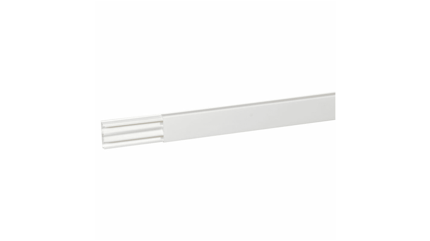 Goulotte Legrand DLP, 40 mm x 12.5mm x 2.1m Fermé, en PVC Blanc