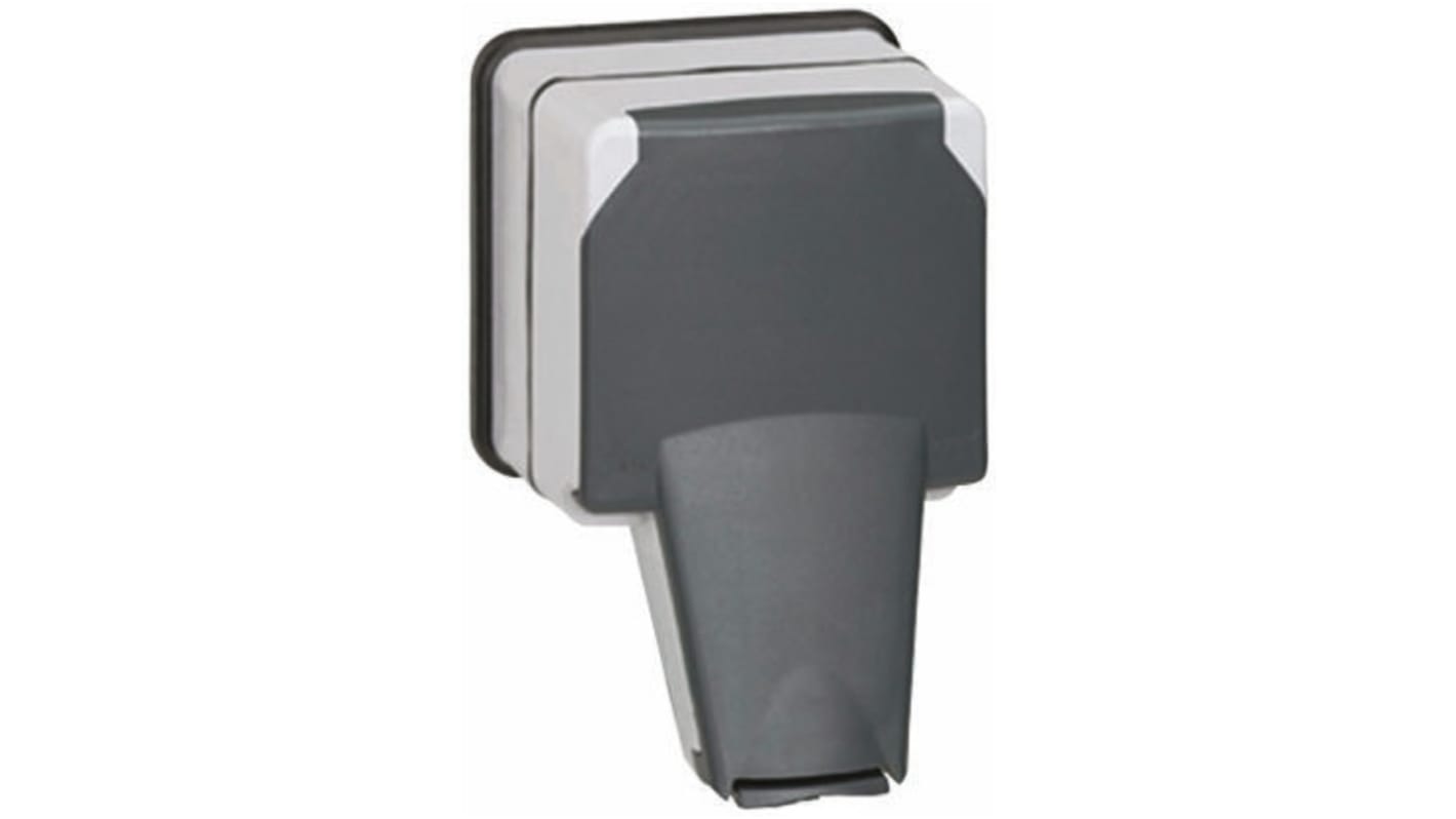 Toma de potencia Legrand, Gris, 16A, IK08, IP66 250 V