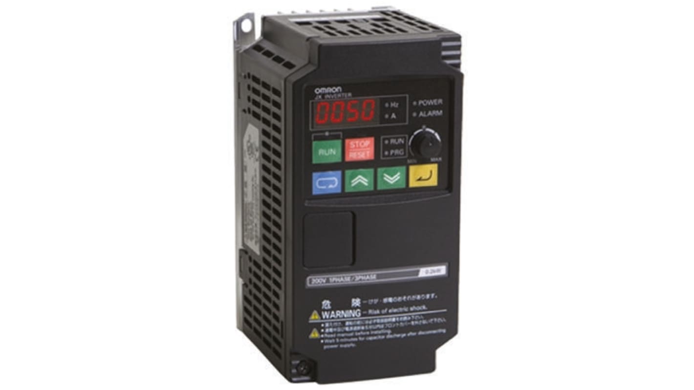 Variador de frecuencia Omron serie JX, 5.5 kW, 400 V, 3 fases, 13 A, 0.5 → 400Hz, IP20, ModBus