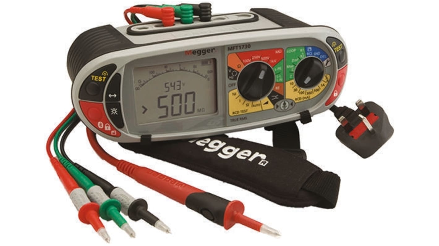 Megger MFT1730 Electrical Tester, 150 V, 250 V, 500 V, 1000 V , Earth