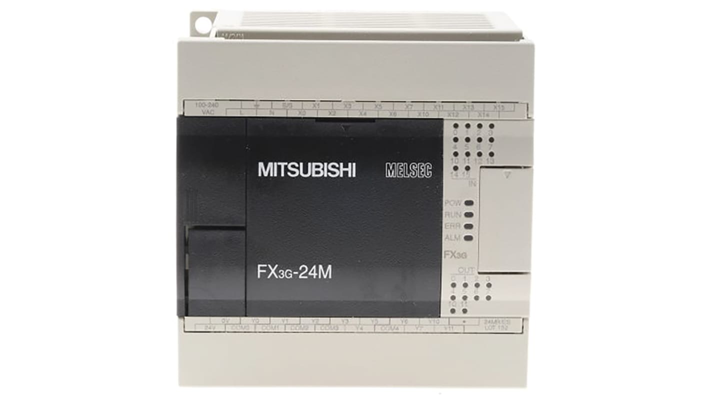 Mitsubishi FX3G Logikmodul, 14 Eing. Transistor Ausg.Typ Senke, Quelle Eing.Typ 12 → 24 V dc