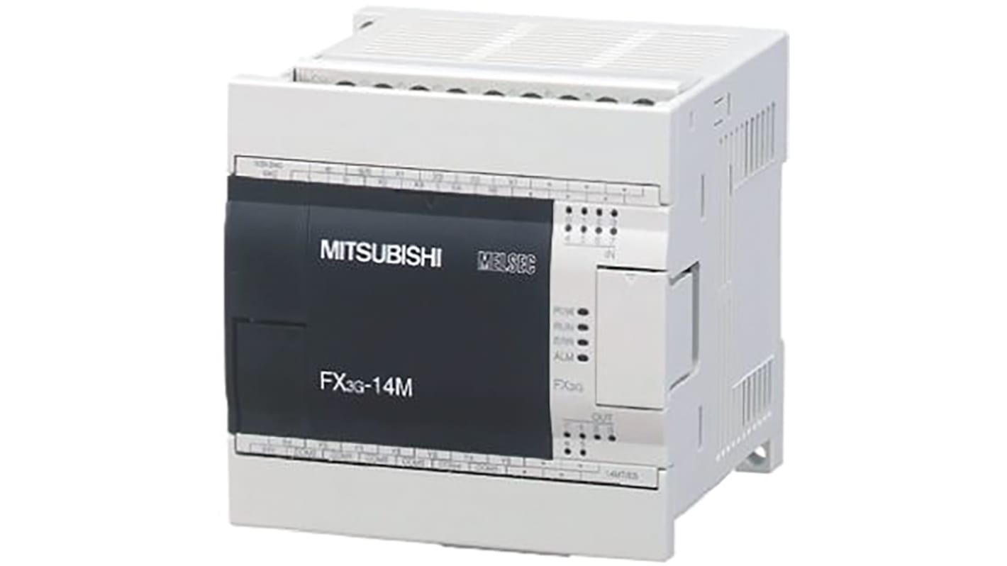 Mitsubishi FX3G Series Logic Module, 12 → 24 V dc Supply, Transistor Output, 8-Input, Sink, Source Input
