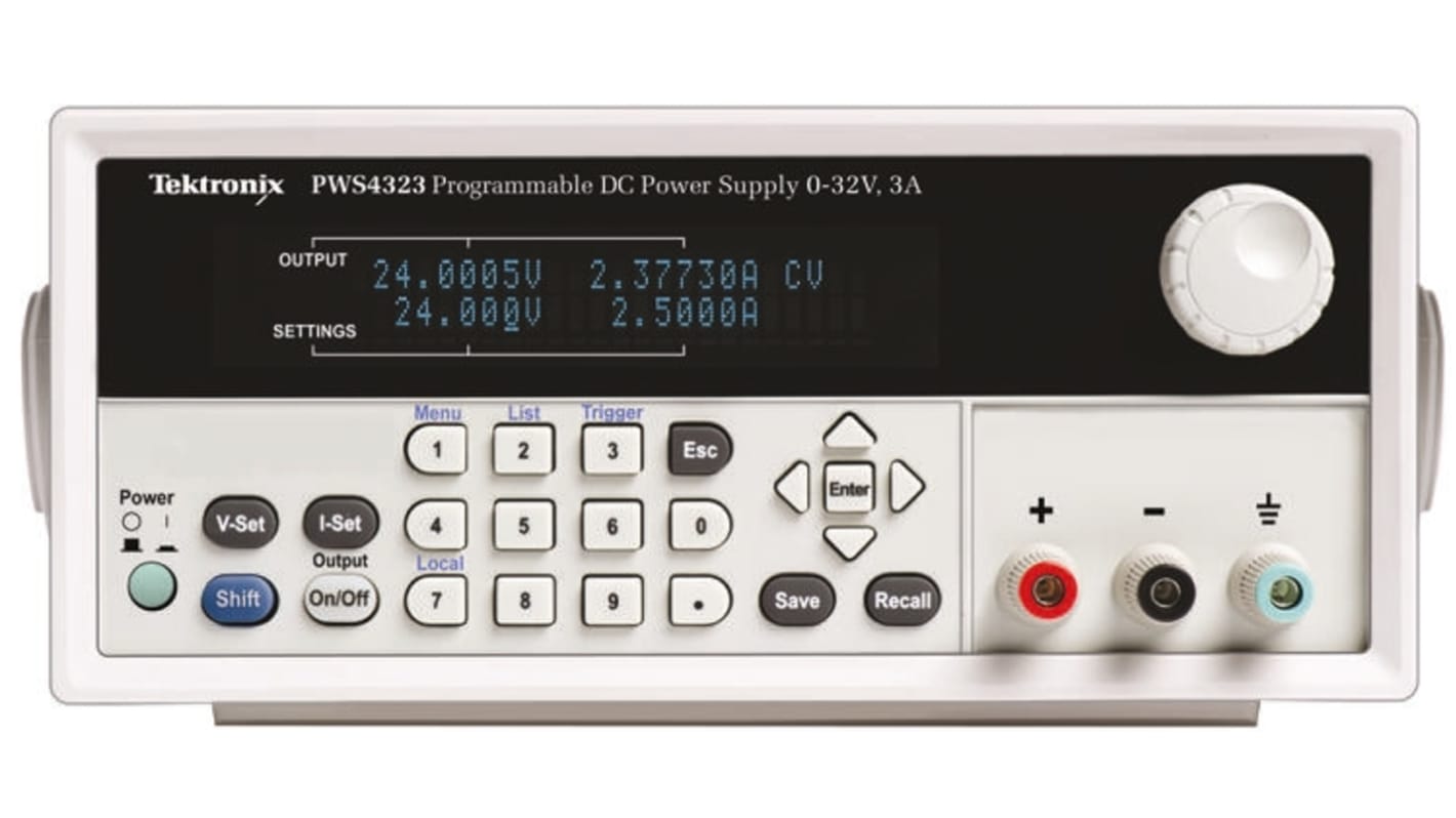 Tektronix PWS4000 Series Digital Bench Power Supply, 0 → 32V dc, 0 → 3A, 96W - RS Calibrated