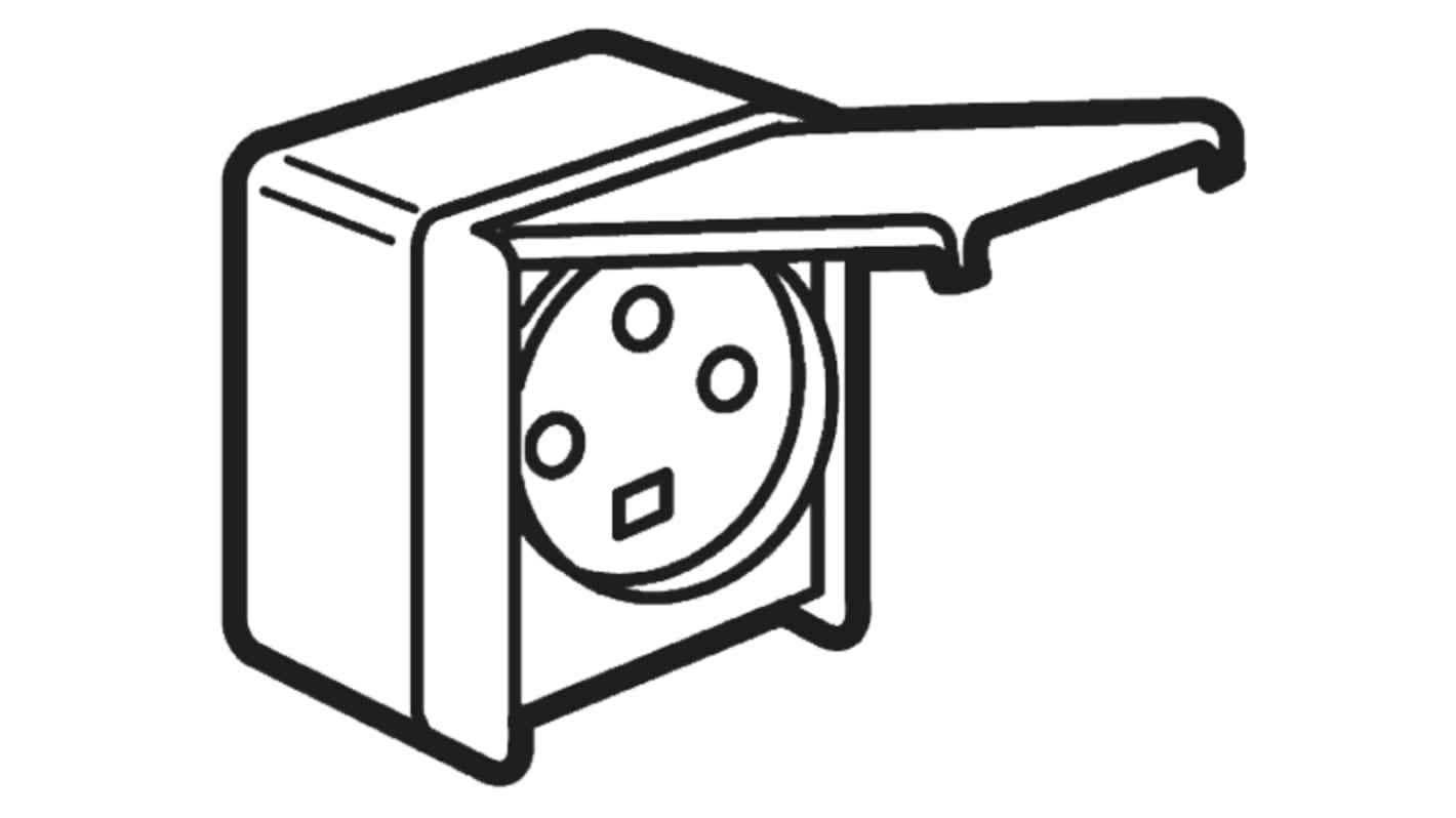 Legrand Grey 1 Gang Plug Socket, 32A, Outdoor Use