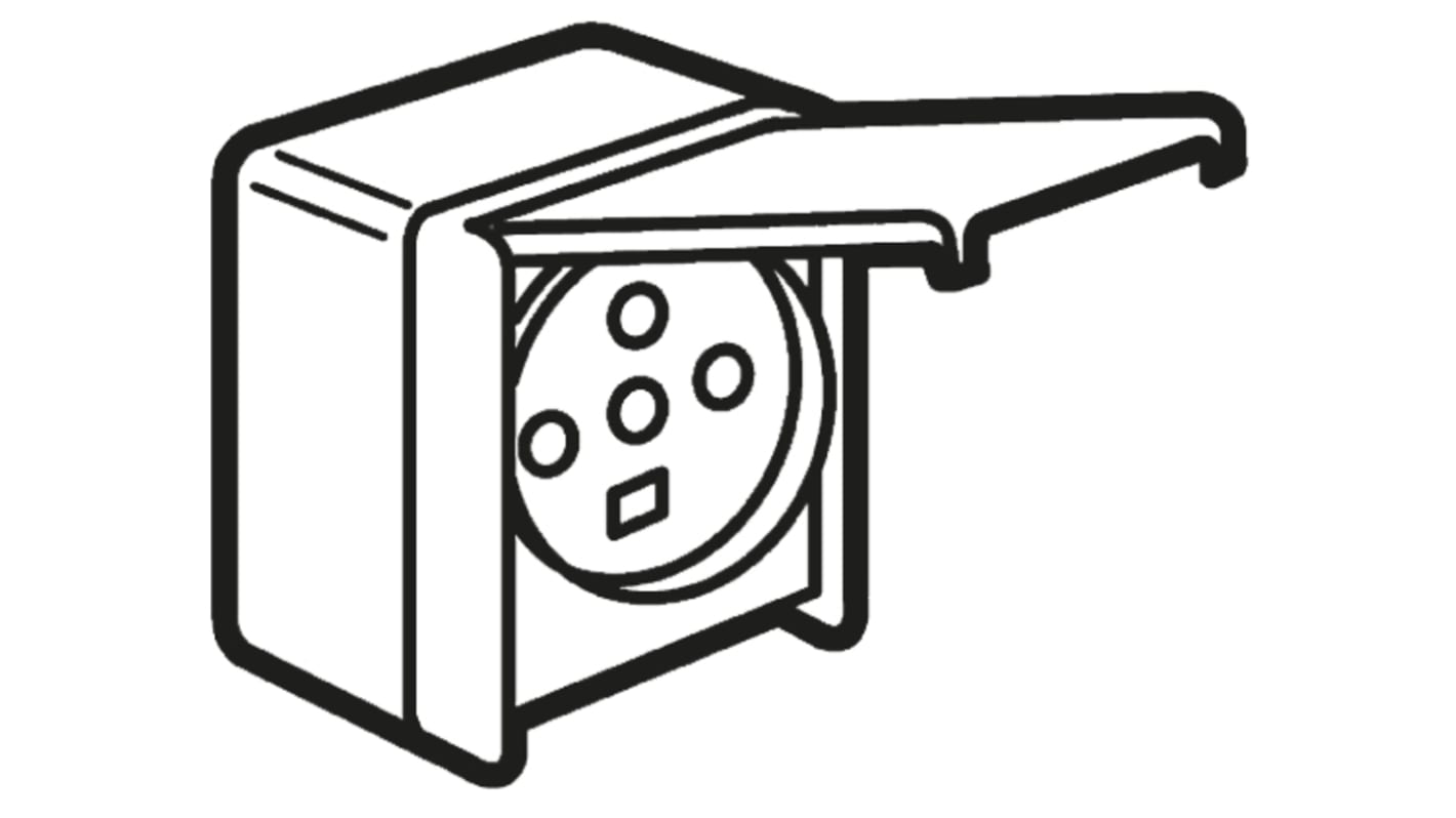 Toma eléctrica Legrand, Gris, Plástico, sin interruptor Exterior, 32A, IP44 400 V