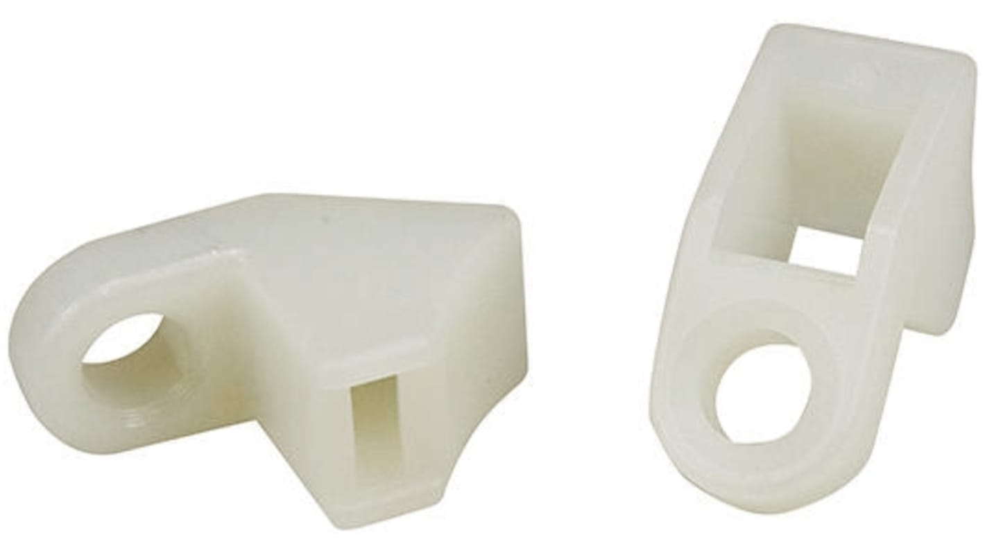 HellermannTyton LKM Befestigungssockel selbstklebend, Nylon 66 27mm x 12 mm, für 6mm → 7.6mm Kabelbinder, 500 Stück