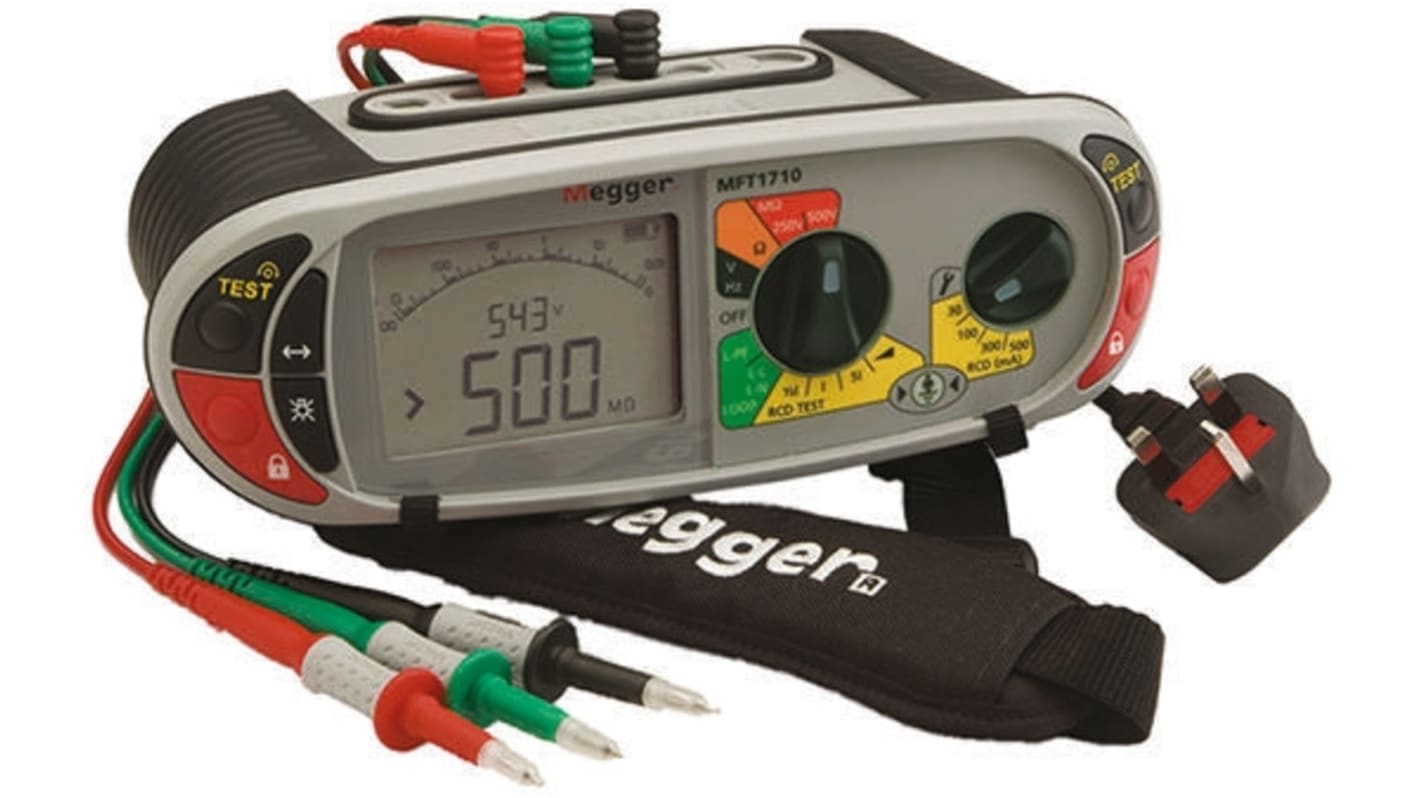 Megger MFT1710 Electrical Tester, 250 V, 500 V With UK Mains