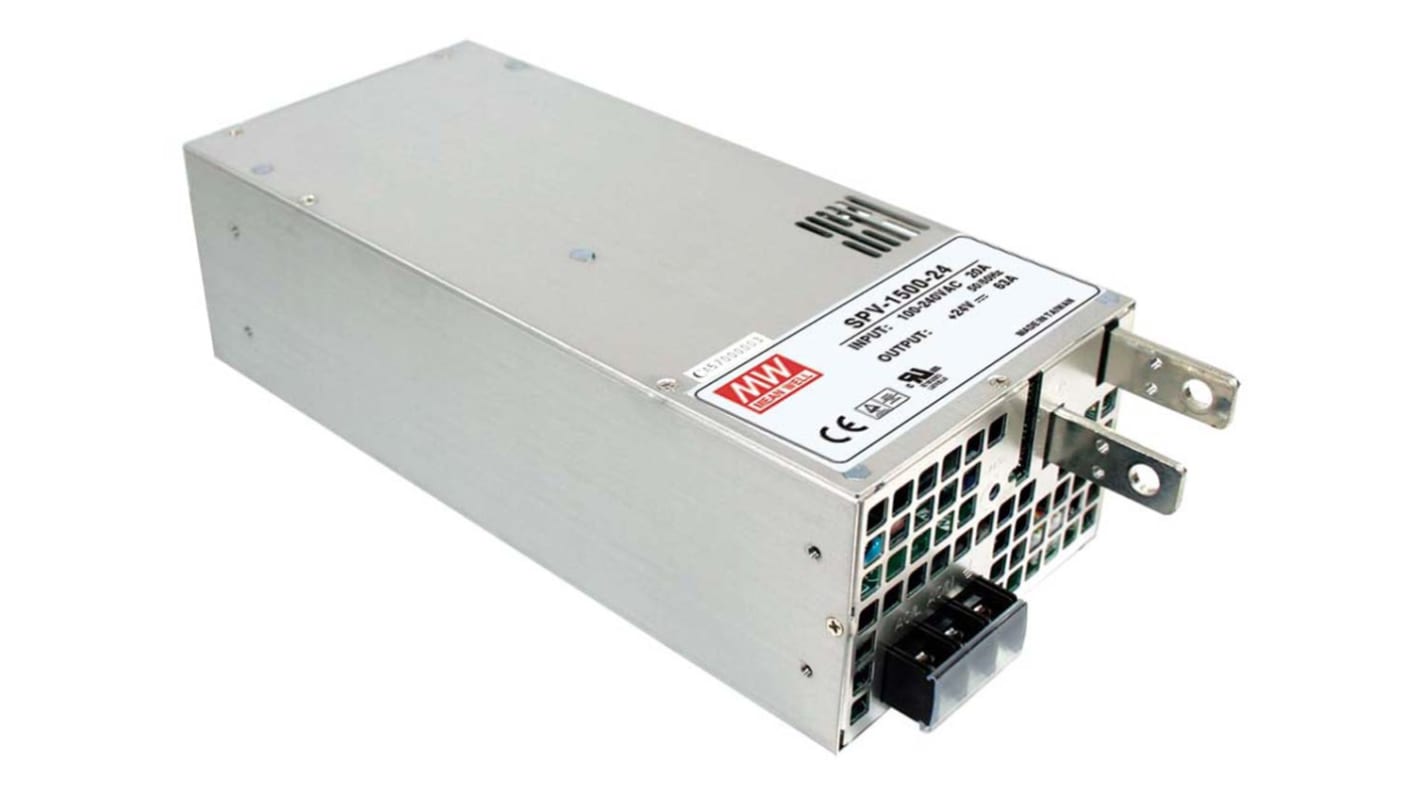 Mean Well Embedded Switch Mode Power Supply SMPS, SPV-1500-12RS, 12V dc, 125A, 1.5kW, 1 Output, 127 → 370 V dc,