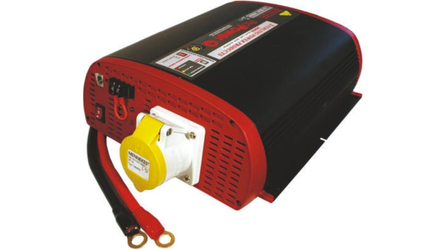 Inverter di potenza Sterling Power, ingresso 12V cc, uscita 110V ca, 16A, 2700W, 3 pin