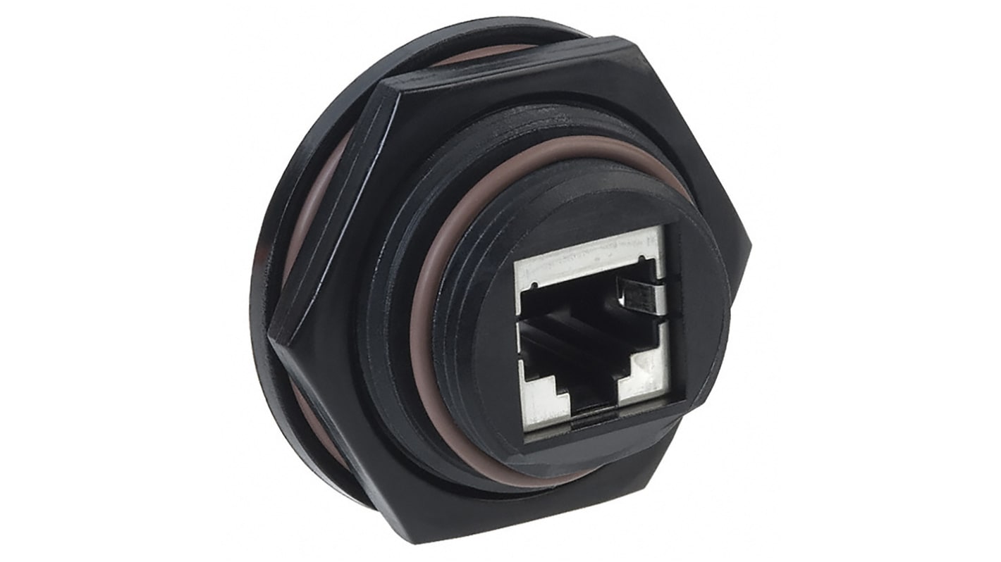 Conector RJ45 Cat5 Hembra TE Connectivity serie 1-1546405, de 8 vías