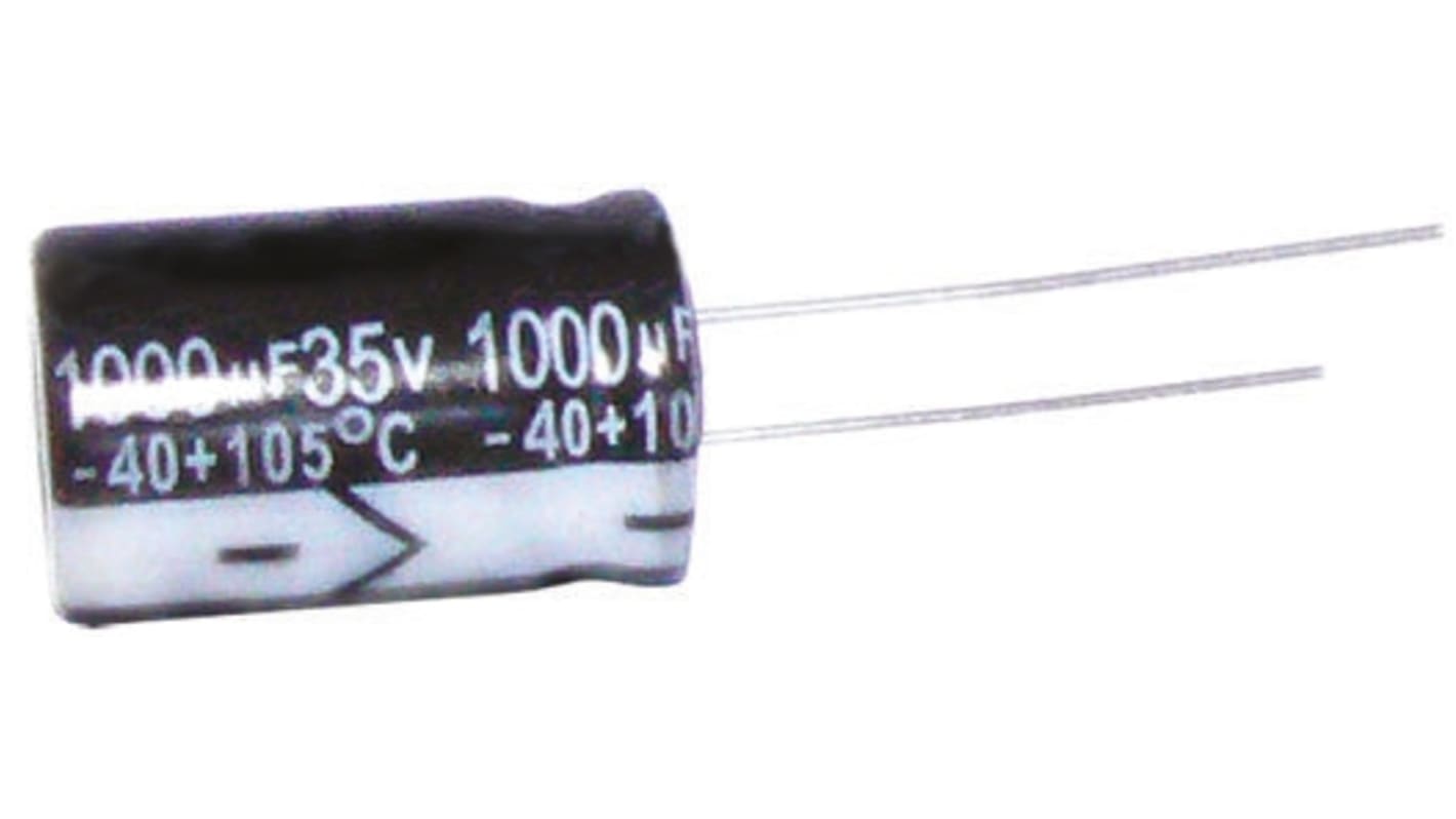 RS PRO 22μF Aluminium Electrolytic Capacitor 25V dc, Radial, Through Hole