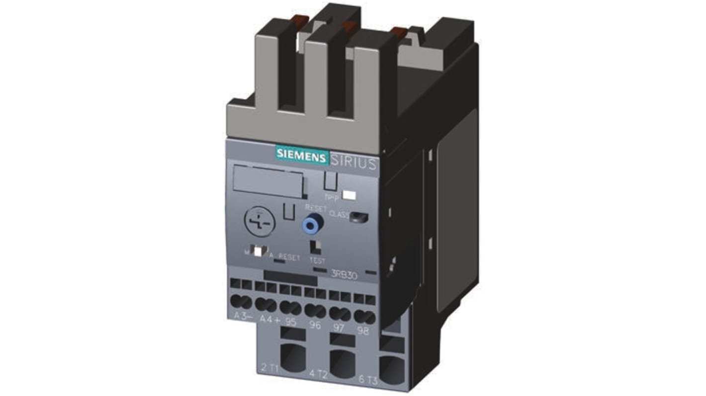 Siemens SIRIUS Innovation 3RB Halbleiter-Überlastrelais 11 kW, 3P 1 Schließer, 1 Öffner / 25 A, 87.3mm x 45mm