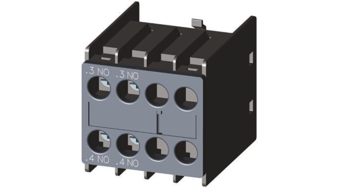 Pomocný kontakt, řada: 3RH2 Zaklapávací se šroubem 2NO 6 A AC, 10 A DC 250 V dc, 690 V ac, rozsah: Sirius Innovation