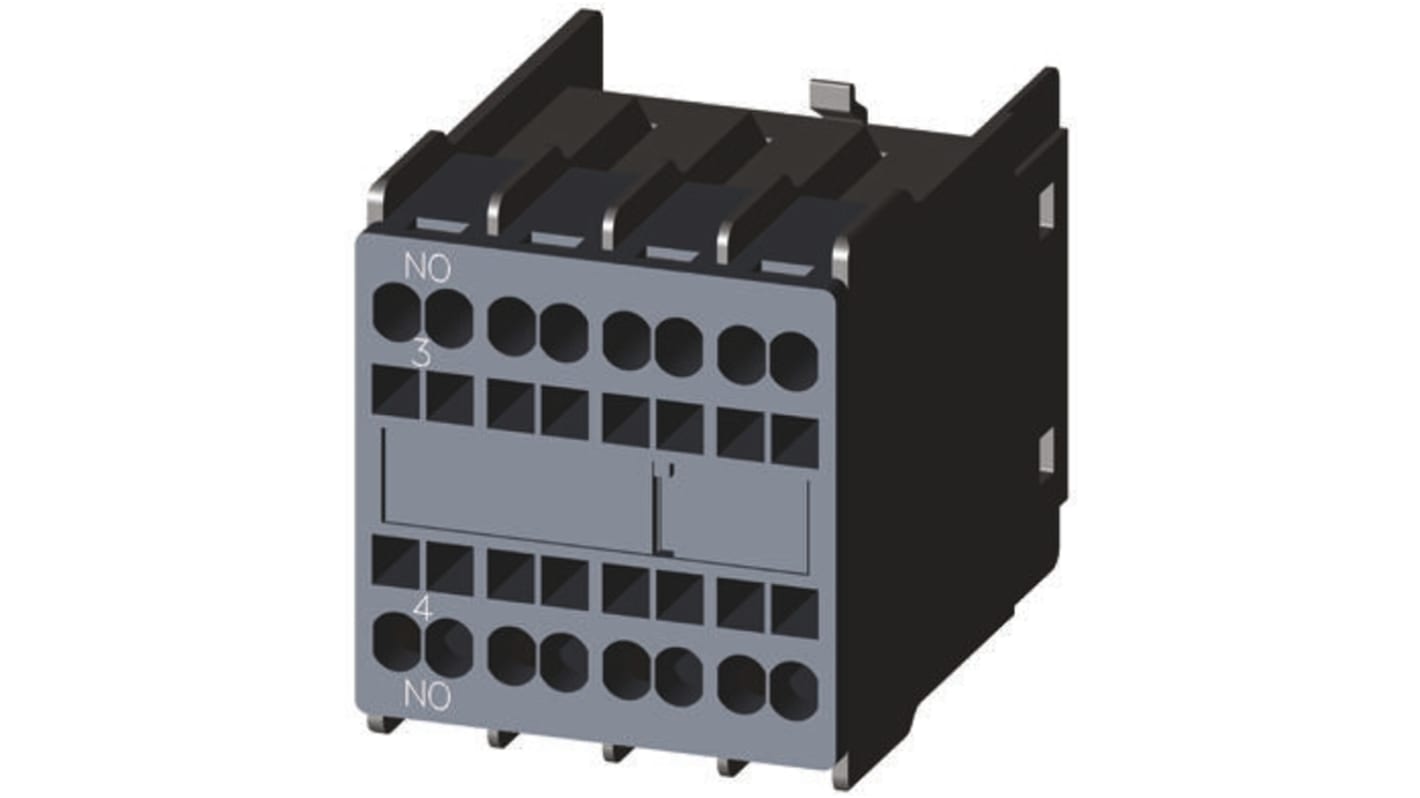 Siemens Auxiliary Contact, 1 Contact, 1NO, Snap-On, Sirius Innovation