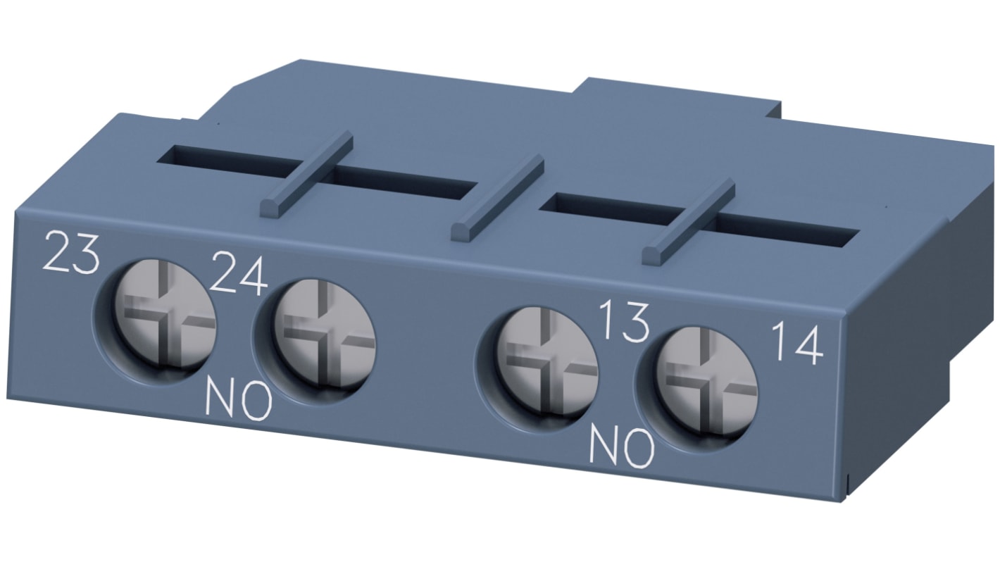 Siemens Hilfskontakt 2-polig SIRIUS, 2 Schließer Steckbar mit Schraubanschluss Anschluss 1 A dc, 2,5 A ac, 60 V dc,