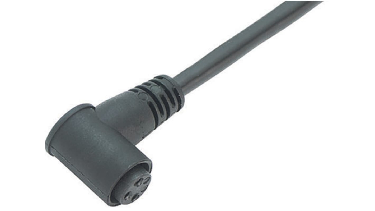 Cable de conexión binder, con. A M8 Hembra, 4 polos, con. B Sin terminación, long. 2m, 30 V, 4 A, IP65