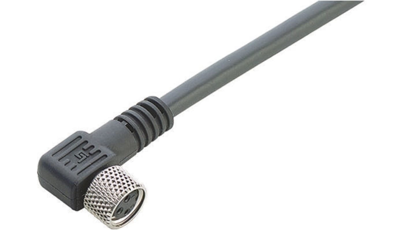 Cable de conexión binder, con. A M8 Hembra, 4 polos, con. B Sin terminación, long. 2m, 30 V, 4 A, IP67