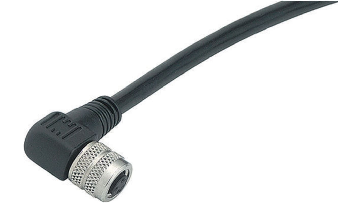 Cable de conexión binder, con. A M8 Hembra, 3 polos, con. B Sin terminación, long. 2m, 60 V, 4 A, IP67