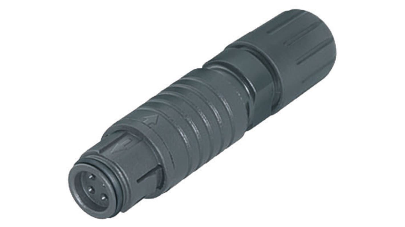 binder Connector, 3 Contacts, Cable Mount, M12 Connector, Plug, Female, IP67, 420 Series