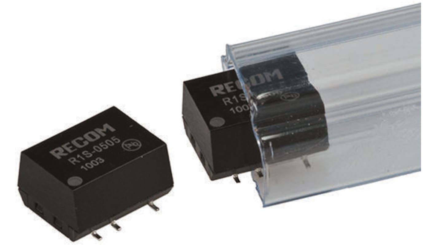 Recom DC-DCコンバータ Vout：12V dc 4.5 → 5.5 V dc, 1W, R1S-0512