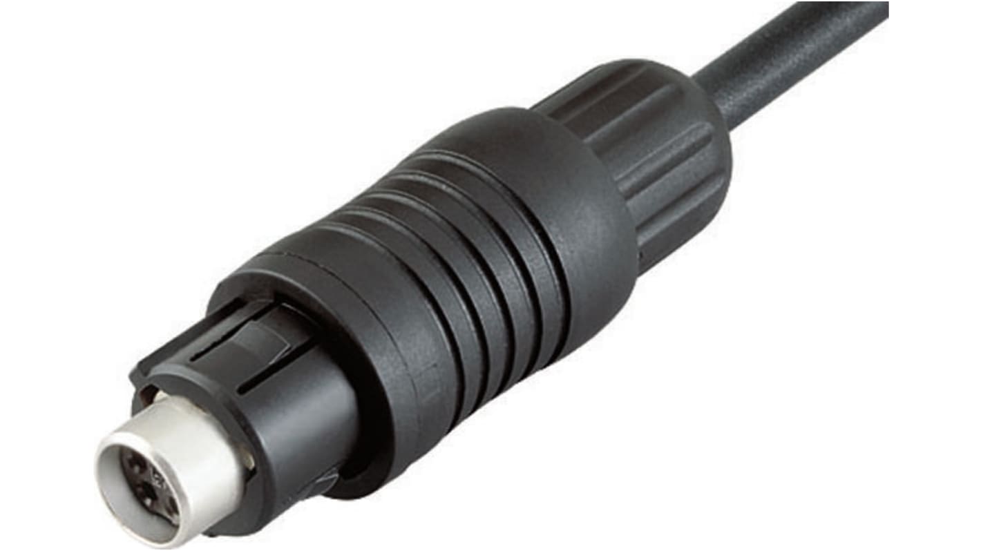 Binder Circular Connector, 3 Contacts, Cable Mount, Subminiature Connector, Plug, Female, IP67, 430 Series