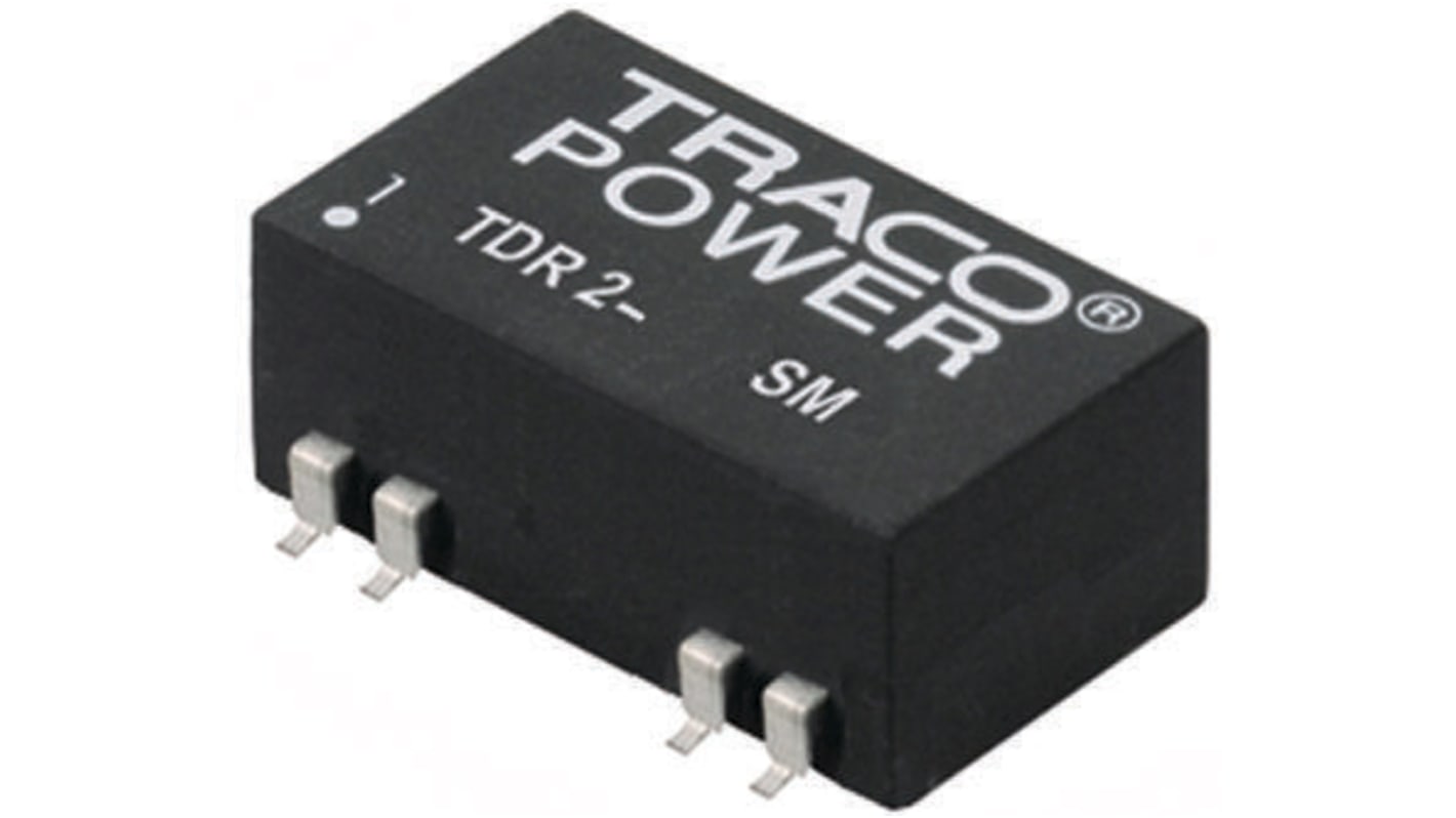 TRACOPOWER TDR 2SM DC-DC Converter, 12V dc/ 167mA Output, 9 → 18 V dc Input, 2W, Surface Mount, +85°C Max Temp