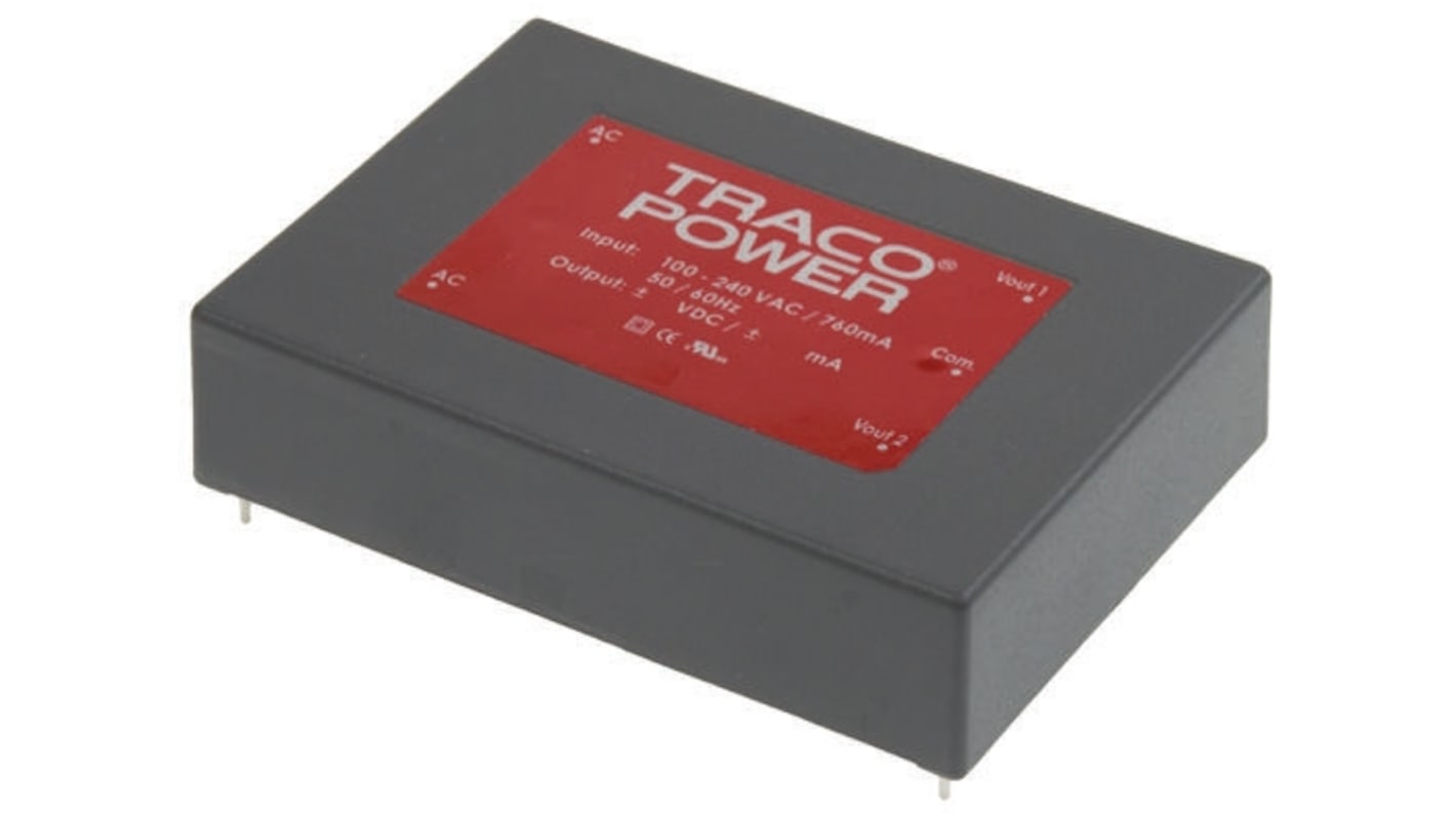 TRACOPOWER Embedded Switch Mode Power Supply SMPS, TMP 60148, 48V dc, 1.25A, 60W, 1 Output, 120 → 370 V dc, 85