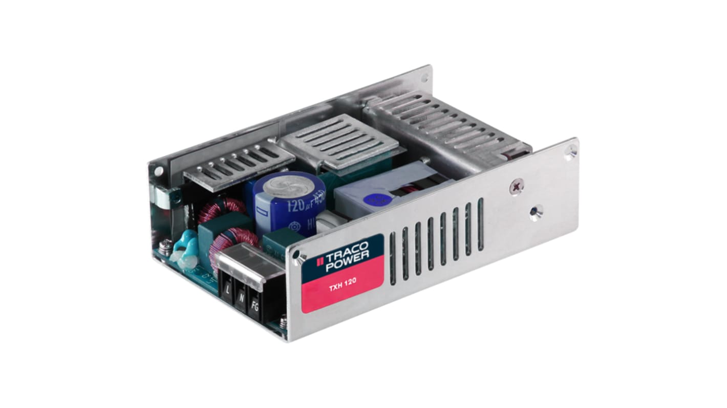 Alimentatore switching TRACOPOWER TXH 120-124, 120W, ingresso 120 → 370 V dc, 90 → 264 V ac, uscita 24V