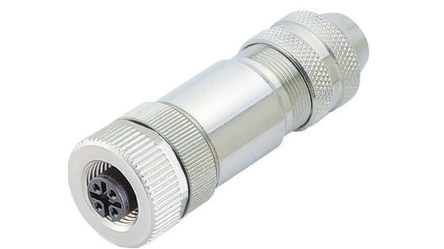 Binder Circular Connector, 12 Contacts, Cable Mount, M12 Connector, Socket, Female, IP67, 713 Series