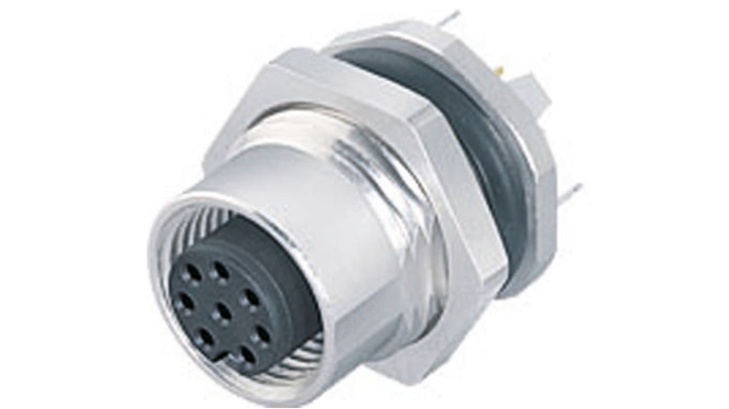 Binder Circular Connector, 5 Contacts, Panel Mount, M12 Connector, Socket, Female, IP67, 713 Series