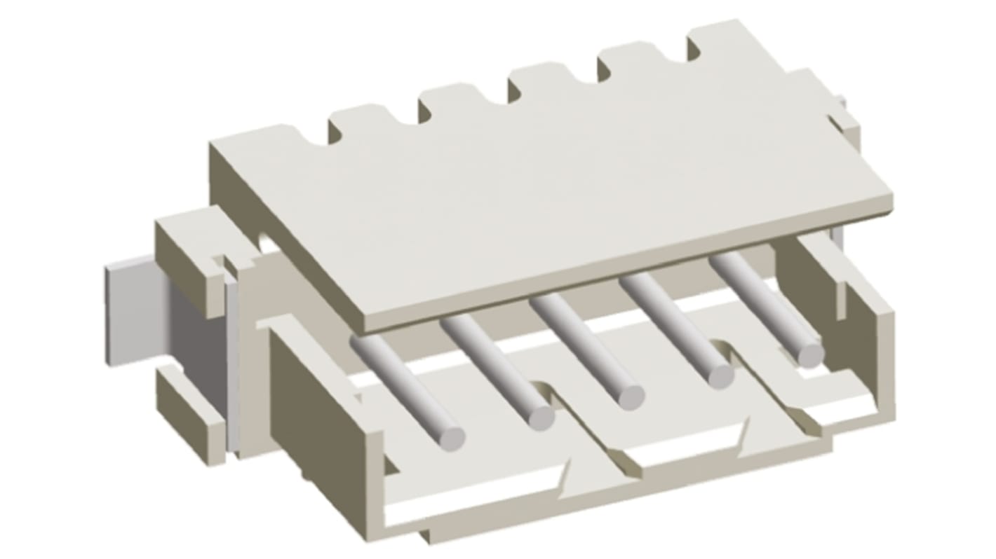 TE Connectivity AMP CT Series Straight Surface Mount PCB Header, 5 Contact(s), 2.0mm Pitch, 1 Row(s), Shrouded