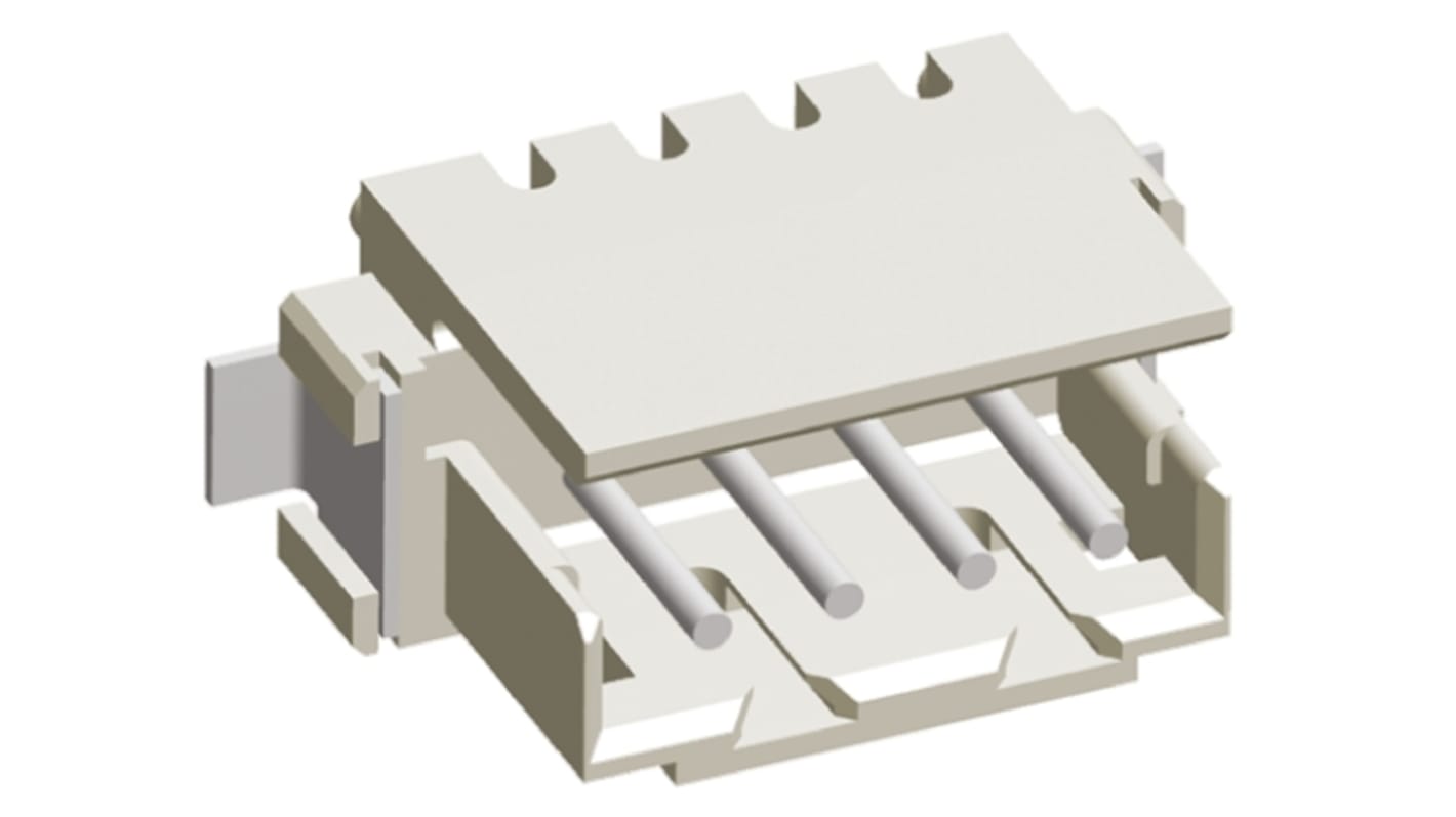 Conector macho para PCB TE Connectivity serie AMP CT de 4 vías, 1 fila, paso 2.0mm, para soldar, Montaje Superficial