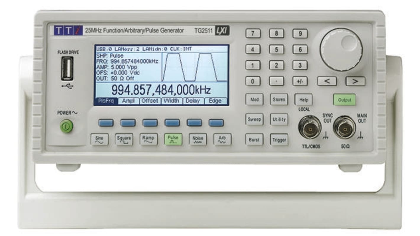 Aim-TTi TG 2511 Function Generator, 1μHz Min, 50MHz Max, FM Modulation, Variable Sweep