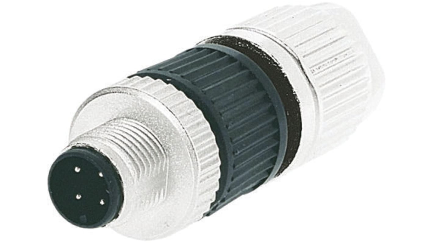 Harting Circular Connector, 4 Contacts, Cable Mount, M12 Connector, Plug, Male, IP65, IP67, Harax M12 Series